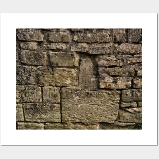 Ancient weathered stone wall Posters and Art